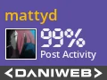 mattyd has contributed to DaniWeb
