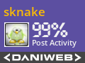 sknake has contributed to DaniWeb