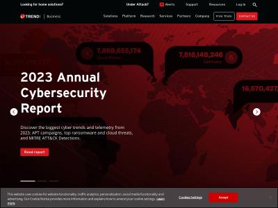 URL Screenshot of http://www.trendmicro.com