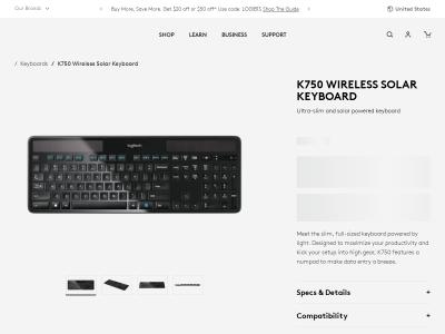 URL Screenshot of http://www.l…k750-keyboard