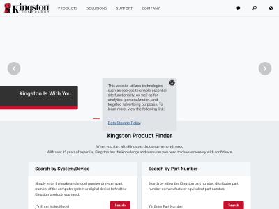 URL Screenshot of http://www.kingston.com/