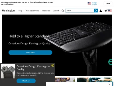 URL Screenshot of http://www.kensington.com