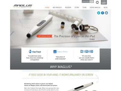 URL Screenshot of http://maglusstylus.com/